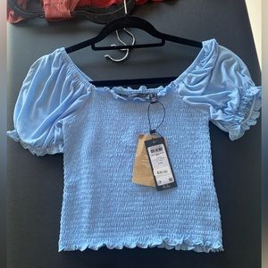 Light blue crop top